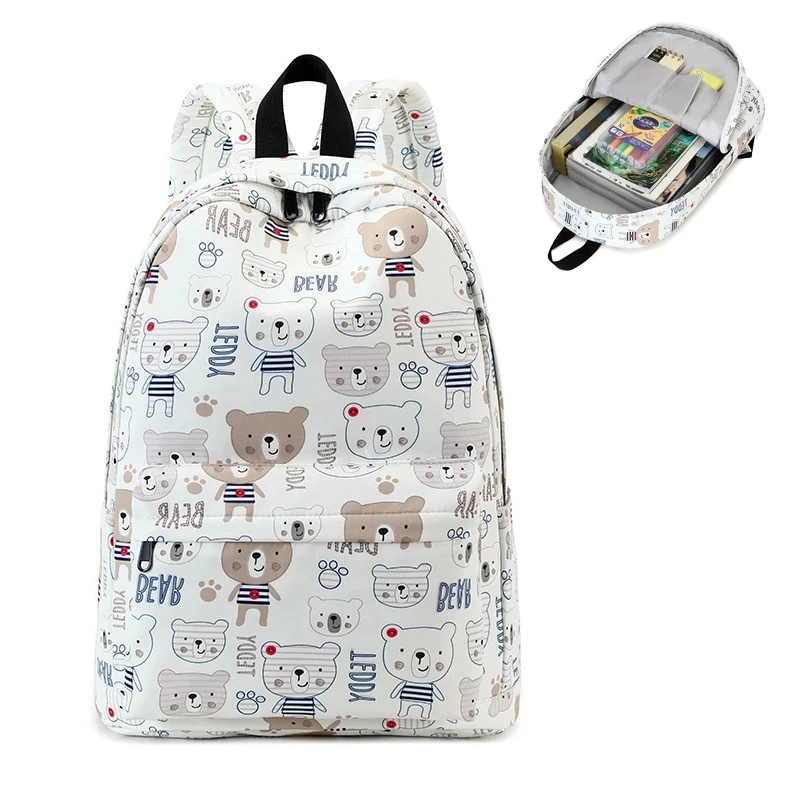 2021 Kids Cute Cartoon Backpack School Lightweight Waterproof Double Shoulder Bags Large Capacity Kindergarten Backpacks A108