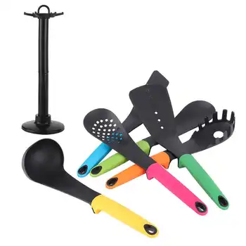 

Cookware Parts 6PCS Nylon Non Stick Cooking Utensils Kitchen Cooking Tools Kitchenware Set without Storage Rack Kitchen Utensil