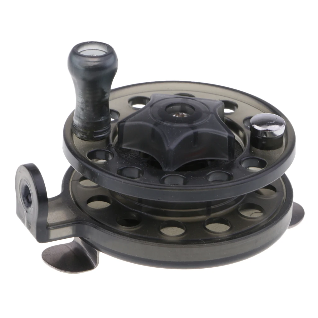 Mini Ice Fishing Reels Lightweight Rock/Fly Fishing Reel Fishing Wheel Black