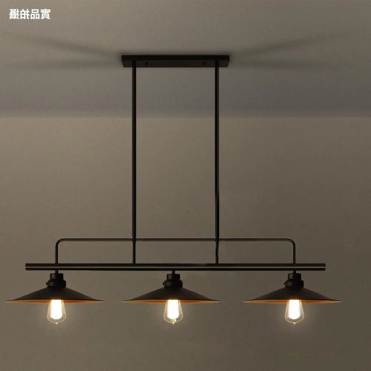 

Loft Retro Industrial Dining Table Pendant Lamp Three End Pot Cover Bar Dining Room Billiard Table Iron Pendant Lamp lustre