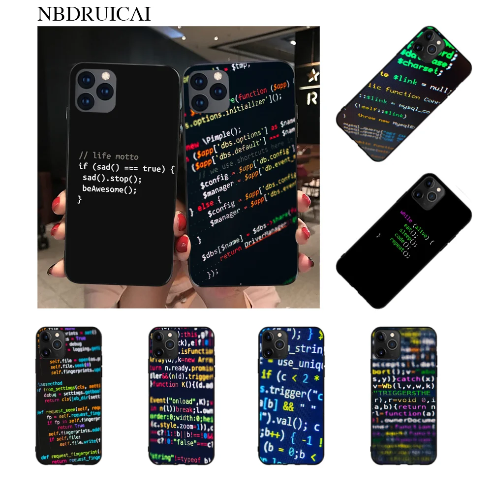 

NBDRUICAI Function Computer program Phone Case for iPhone 11 pro XS MAX 8 7 6 6S Plus X 5S SE XR case