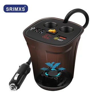 

Fast Charging Car Cigarette Lighter Adapter LED 3.1A Charger Dual USB2.0 Voltage Current Monitor For iPhone Vacuum cleaner