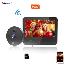 

1080P Tuya Smart Peephole Camera WiFi Video Doorbell Wide Angle Motion Detection Night Vision Door Viewer for Home