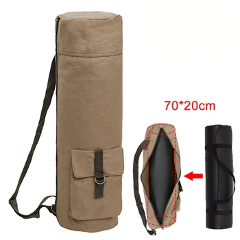 Холщовая сумка-чехол для Йоги (kendome/70х20 см) цвета хаки