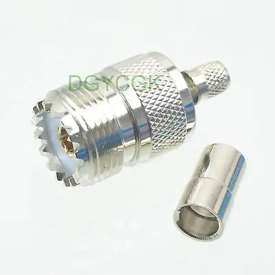 DHL/EMS 50 наборов* 1pce разъем SO239 разъем UHF jack окно обжимной RG8X RG-8X LMR240 прямой F-h2