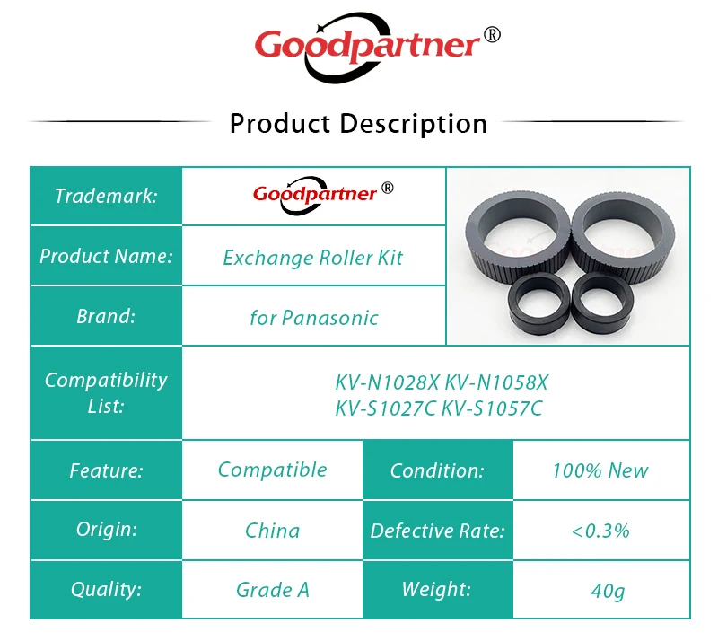 Troca Kit de Rolo para Panasonic kv N1028x N1058x S1027c S1057c Sl1035 Sl1036 Sl1055 Sl1056 Sl1066 Sl1077 Sl3056 5x Kv-ss061 - Imagem 6