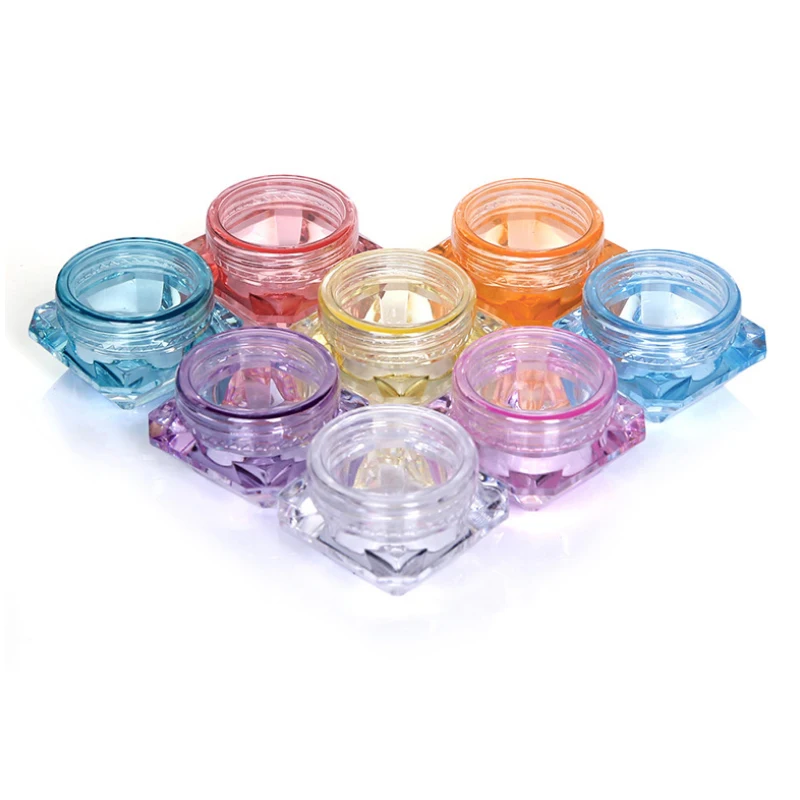 

Capacity 3g Small Empty Clear Plastic Sample Travel Refillable Bottle Makeup Cream Jar Containers Cosmetic Makeup Pot