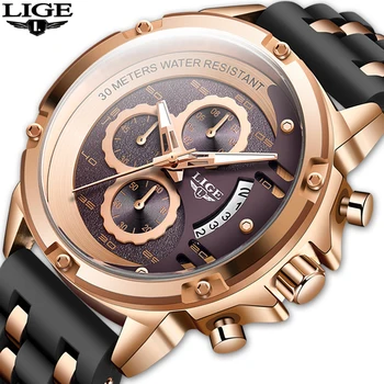 

2020 Men Watches LIGE Top Brand Luxury Luminous Display Waterproof Watches Sport Chronograph Quartz WristWatch Relogio Masculino