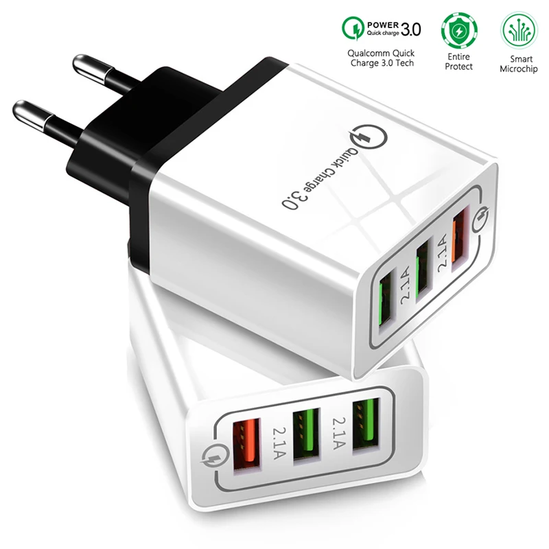 

Fast charging for Samsug S10 Huawei Fast Charger for Iphone 7 8 X Xiaomi Universal Quick charge 3.0 Phone EU US Plug USB Charger