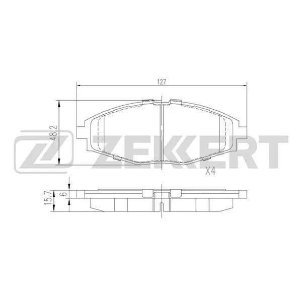 Колодки торм. диск. перед Chevrolet Spark(M100 M200) 00- Daew