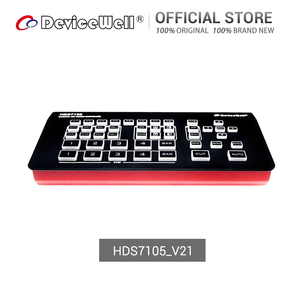 

DeviceWell HDS7105-V21 Video Switcher 5-CH Video Switcher 4*HDMI 1*DP SWITCHER for Video Stream HDS7105_V2021 NEW 2021 Version