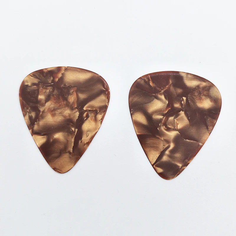 Pearloid Brownl Guitar Pick, Acoustic, Electric Bass, Guitar Plectrum, Thin, Medium, Heavy, 100Pcs Lot, Prompt ship 316