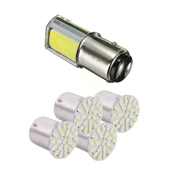 

2Pcs 1157 BAY15D COB LED Brake Light & 4Pcs 1156 BA15S P21W 1129 Car White 22 1206 Tail Signal Light Lamp Bulb