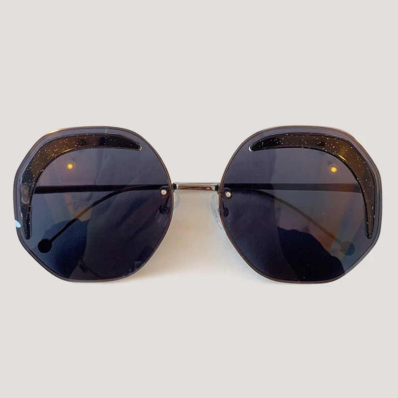 No.2 Sunglasses Солнцезащитные очки без оправы, женские зеркальные блестящие брендовые дизайнерские солнцезащитные очки, модные очки - Цвет линз: No.2 Sunglasses