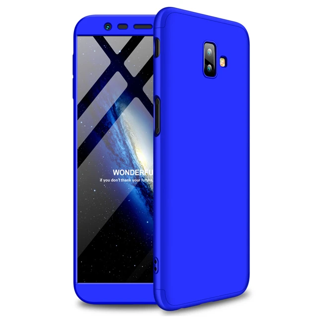 Тонкий бронированный ударопрочный защитный корпус для samsung Galaxy A8 A6 Plus J2 Pro J6 J4 J8 жесткий силиконовый чехол на заднюю панель J7 Duo - Color: Blue