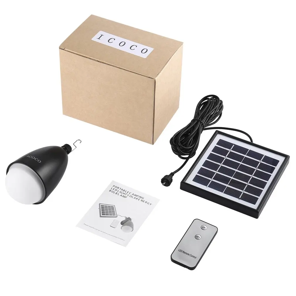 

Portable Camping Led Light Solar Energy Bulb Lamp Environmental Over Charging Protection Adjustable Touching Light