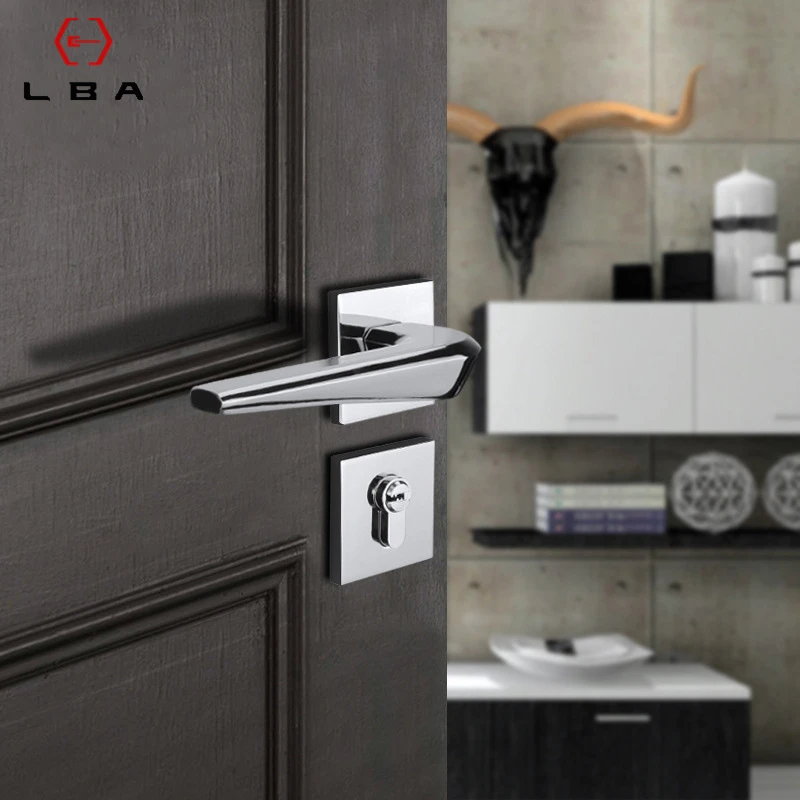  LBA High End Modern Minimalist Silent Indoor Split Door Lock Zinc Alloy Decorative Furniture Person - 4000248004274
