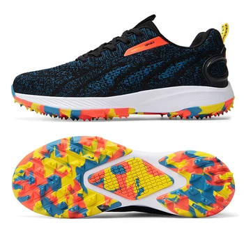 

New Men Golf Shoes for Spring Summer Breathable Mens Golf Training Sneakers Black Blue Outdoor Sport Sneakers for Golf