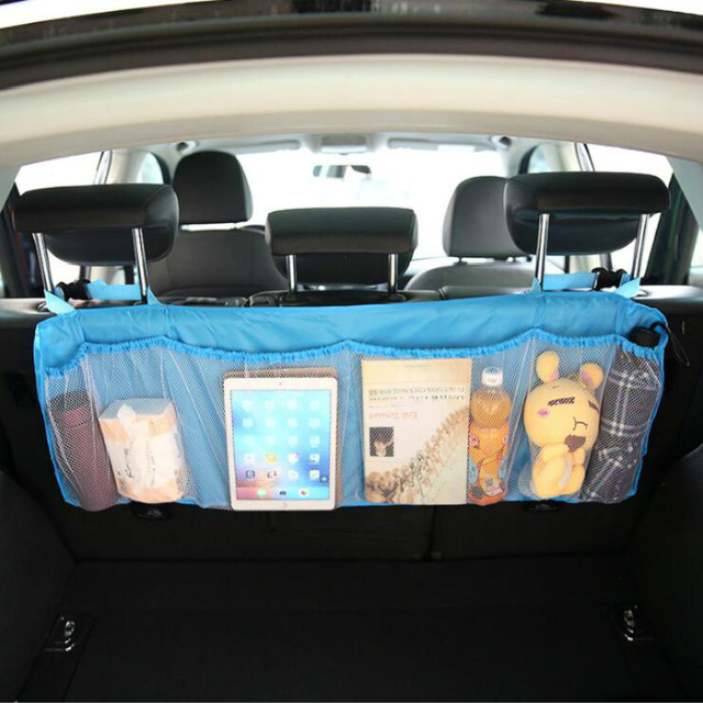 Trunk Organizer Adjustable Backseat Storage Bag Net High Capacity Multi-use Automobile Seat Back Organizers Universal