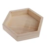 New Wooden Necklace Jewelry Display Tray Case Holder Rack Hexagon Storage Box 3