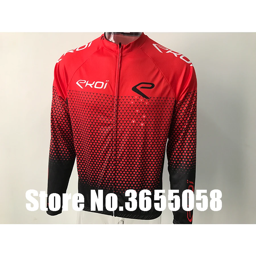 Ekoi 2019 Pro team Mens Maillots Ciclismo Long Sleeve Autumn Cycling Jersey Shirts MTB Mountain Bike Tops Clothing triathlon