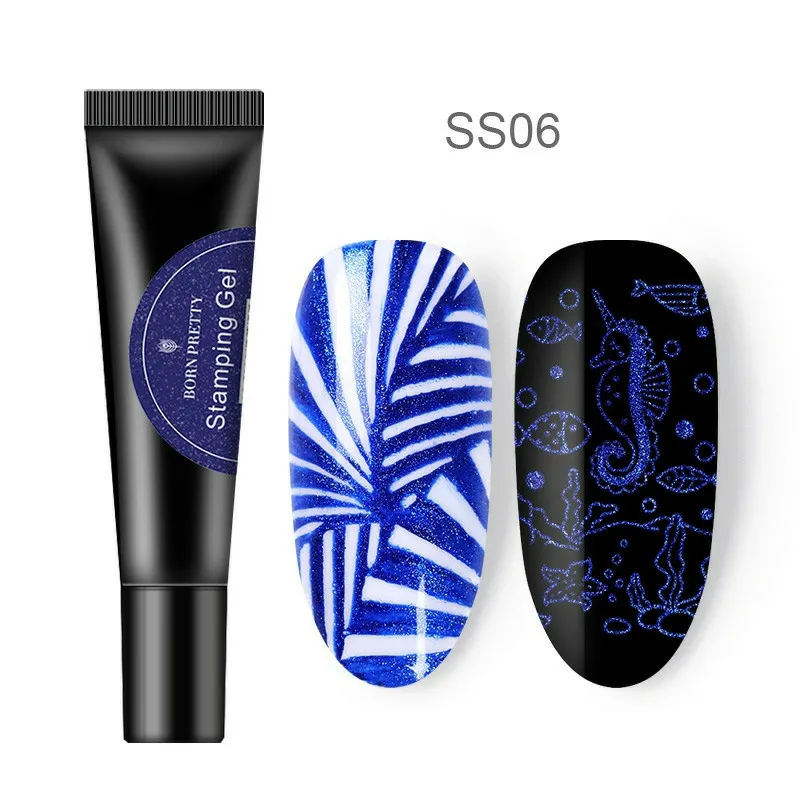 BP-SS06 Гель-лак для ногтей BORN PRETTY, 8 мл, чистый цвет, блестящий, серебристый, золотой, отмачиваемый, УФ-Гель-лак для начинающих - Цвет: BP-SS06