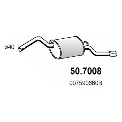 Задняя часть глушителя Skoda Felicia 1.3I Sw ASSO 507008