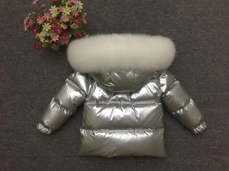 Dollplus/Коллекция года, комплекты детской одежды для русской зимы пуховое пальто для мальчиков и девочек натуральный мех+ штаны, теплый детский зимний комбинезон, лыжный костюм для улицы