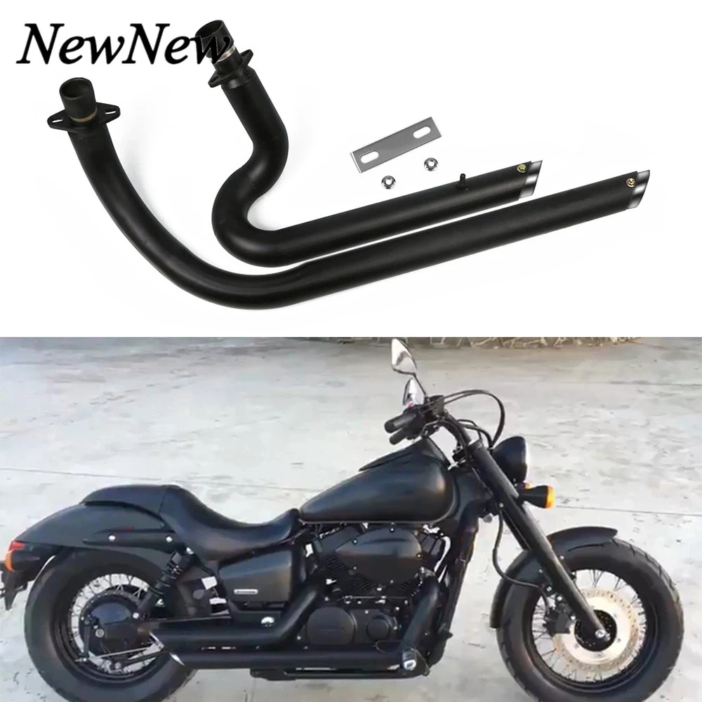 Для Honda Shadow 750 2004 2019 Spirit Phantom Aero VT750 VT400 многолетний глушитель выхлопной трубы со