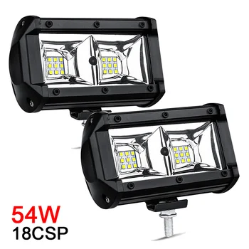 

18LED 54W csp LED Work Light Bar Square Spotlight 12V 24V Offroad LED spot Light Bar For Truck Offroad 4X4 4WD Car SUV ATV