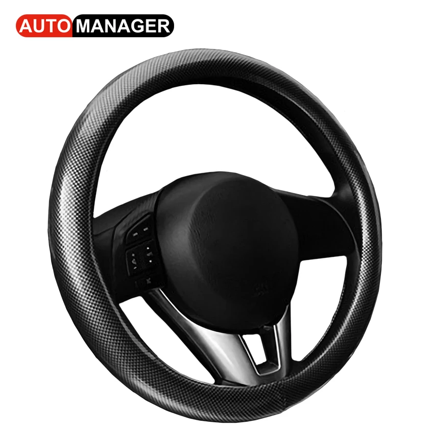 Car Steering Wheel Covers Carbon Fiber Automobile Steering Cover for
