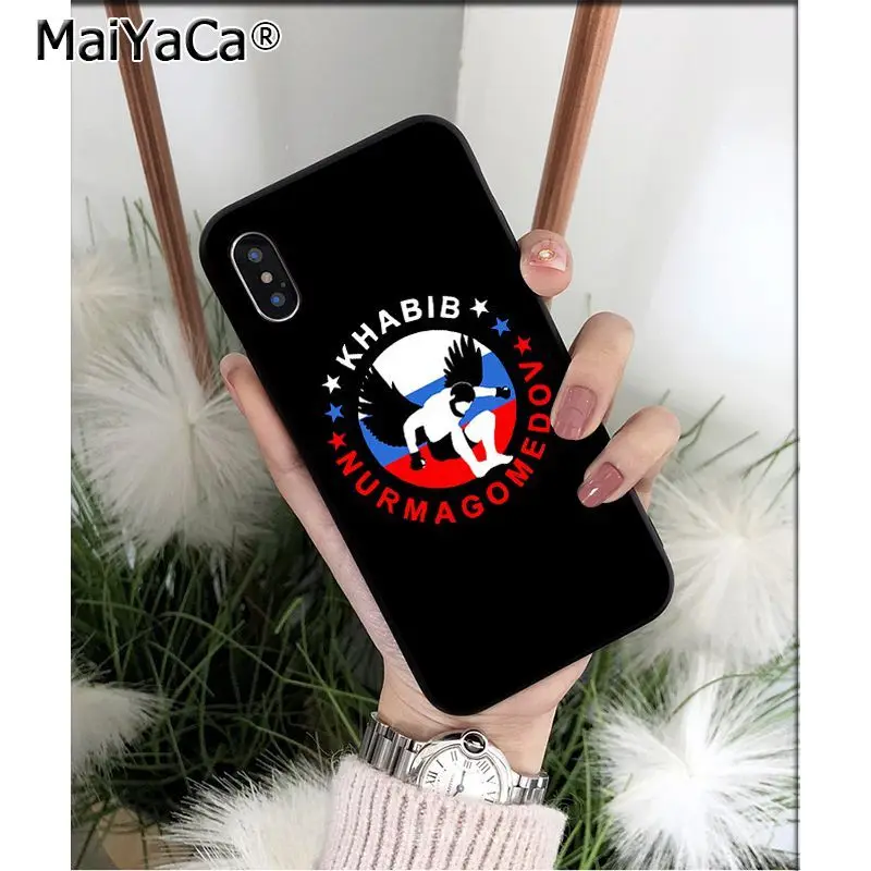 MaiYaCa khabib nurmagomedov UFC мягкий чехол для телефона из ТПУ для iPhone 6S 6plus 7plus 8 8Plus X Xs MAX 5 5S XR 11 11pro max