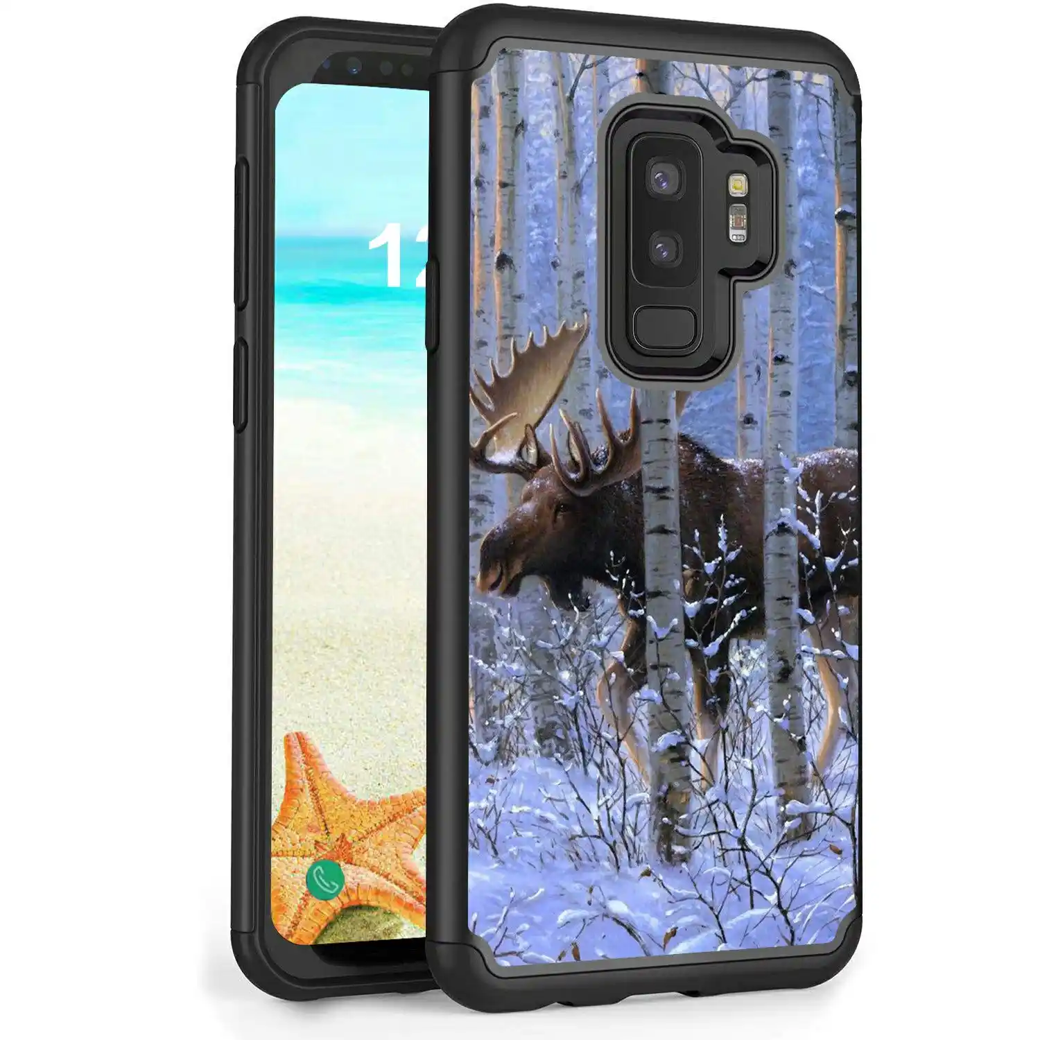 Для samsung Galaxy S9 + Plus чехол Moose для двухслойного гибридного жесткого защитного