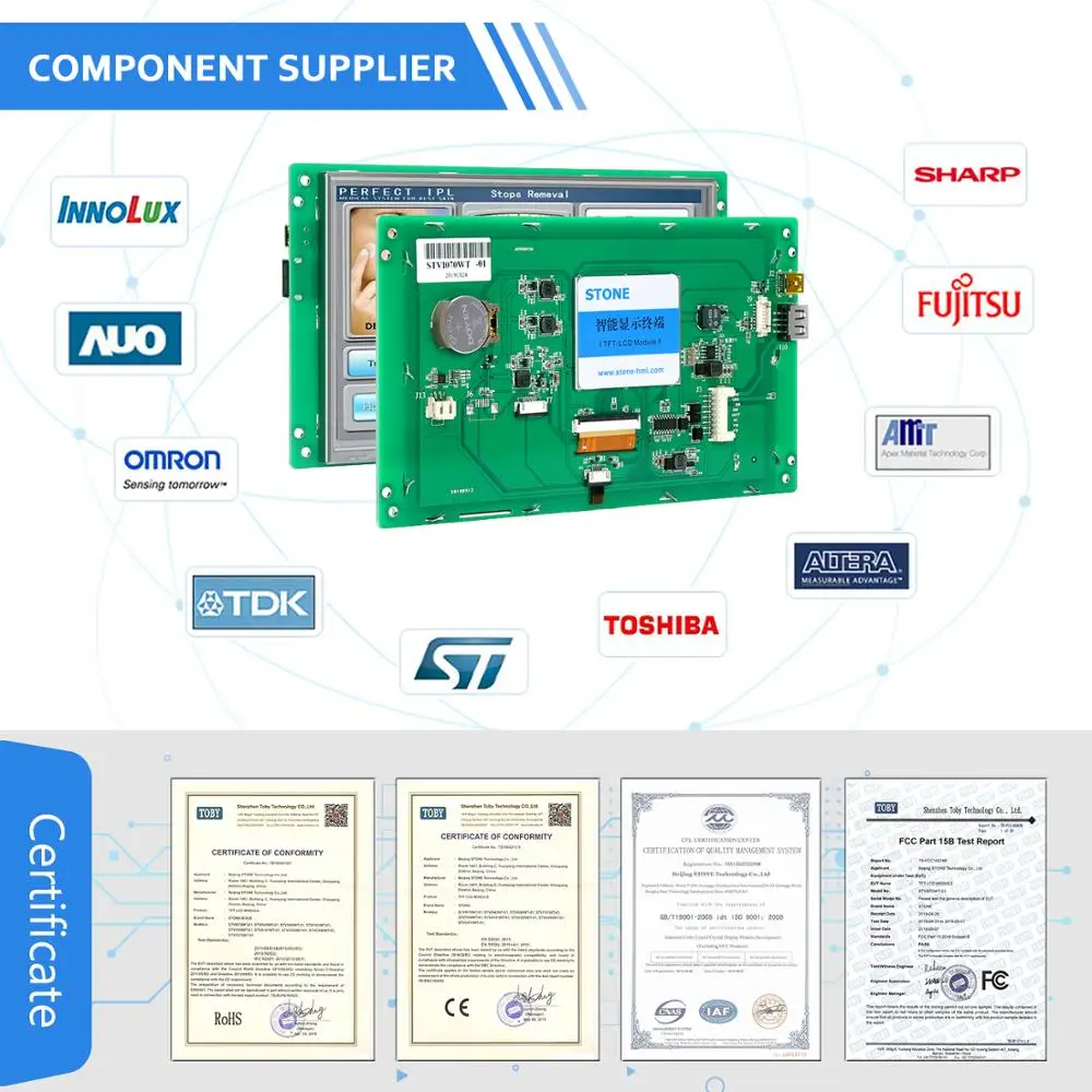 5,0 дюймовый HMI промышленный ЖК-модуль+ плата контроллера+ программа+ RS485/RS232/ttl/USB порт