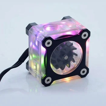 

Computer Water Cooler Flow Meter RGB Aluminium Alloy Shell Water Flowmeter G1/4 Female Thread for PC Water Cooling System