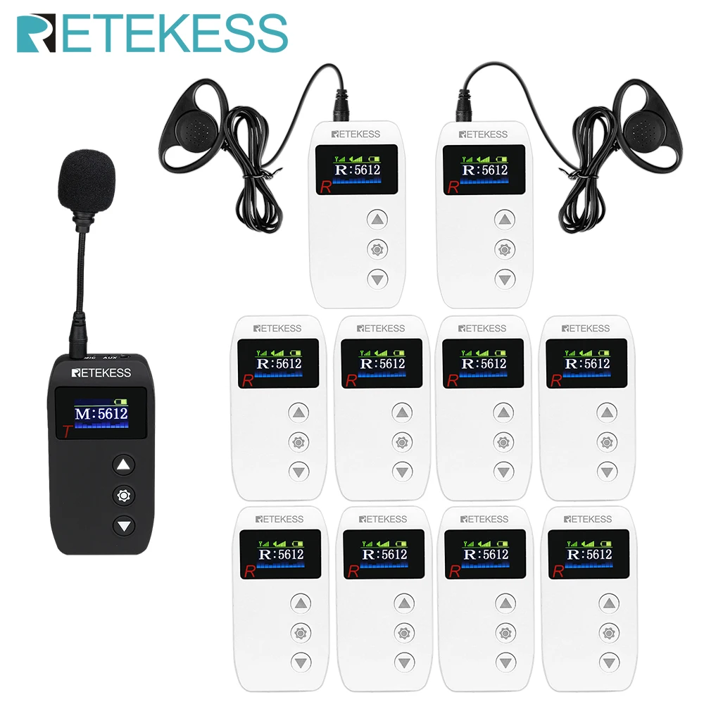 Беспроводная система гида RETEKESS TT110 2 4 ГГц AUX MIC с двойным входом и большим