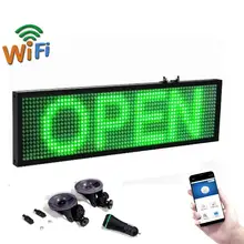 12 В автомобильный Автобус Грузовик P5 светодиодный дисплей для сообщений зеленый мобильный телефон Wifi Программируемый Прокрутка реклама движущийся зеленый светодиодный знак