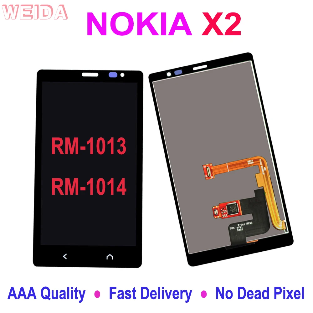WEIDA/4 ''для NOKIA X2 ЖК-дисплей Дисплей сенсорный Экран дигитайзер в сборе для