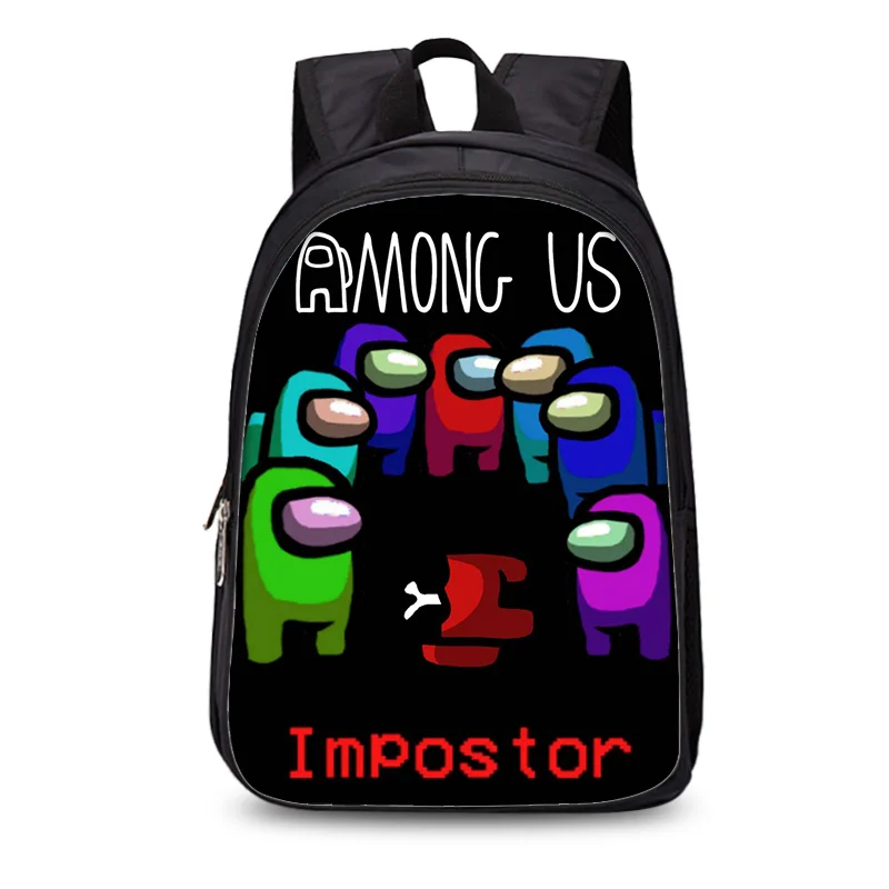Школьные ранцы с принтом игры AmongUS мультяшная сумка для книг Impostor детский рюкзак
