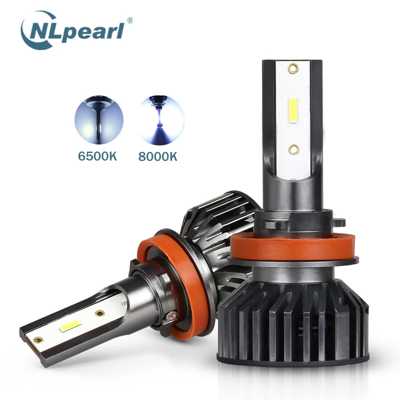 NLpearl 2x мини фары из компактной стали лампы H11 светодиодный светильник 4300K H1 H7 светодиодный HB3 9005 H8 H9 H4 светодиодный 6500K 8000K 9006 HB4 светодиодный комплект фар