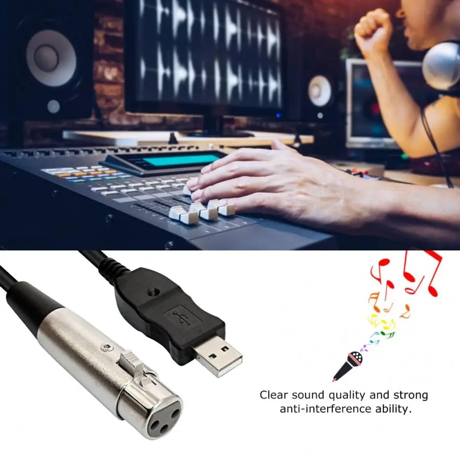 Микрофон AY12 микрофон провод для микрофона черный с USB интерфейсом светодиодный индикатор