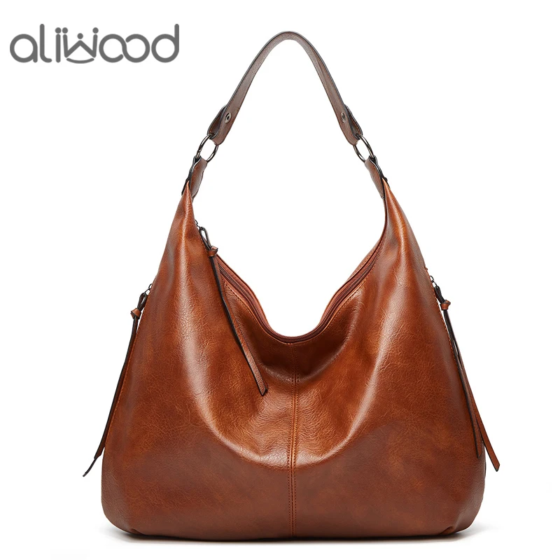 

aliwood Brand Casual Luxury Women's Handbags Large Capacity Simple Leather Shoulder Bags High Quality Tote Travel Shopping Bags