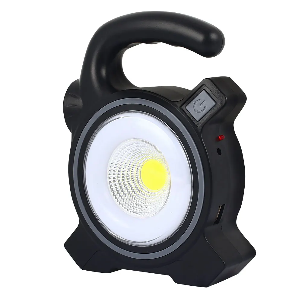 Durable COB Solar Power Floodlight Solar Floodlight Outdoor Home Security Lamp Non Polar Dimming Eco-Friendly Black ABS