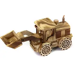 Деревянный 3D Экскаватор Бульдозер грузовик модель ручной работы Домашний декор украшения для детей детские развивающие игрушки подарок DXAD