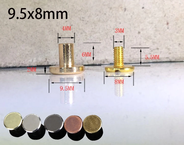 Винты с зажимом DIY, винты ручной работы. Винтовка цвет - Цвет: 9.5x8mm