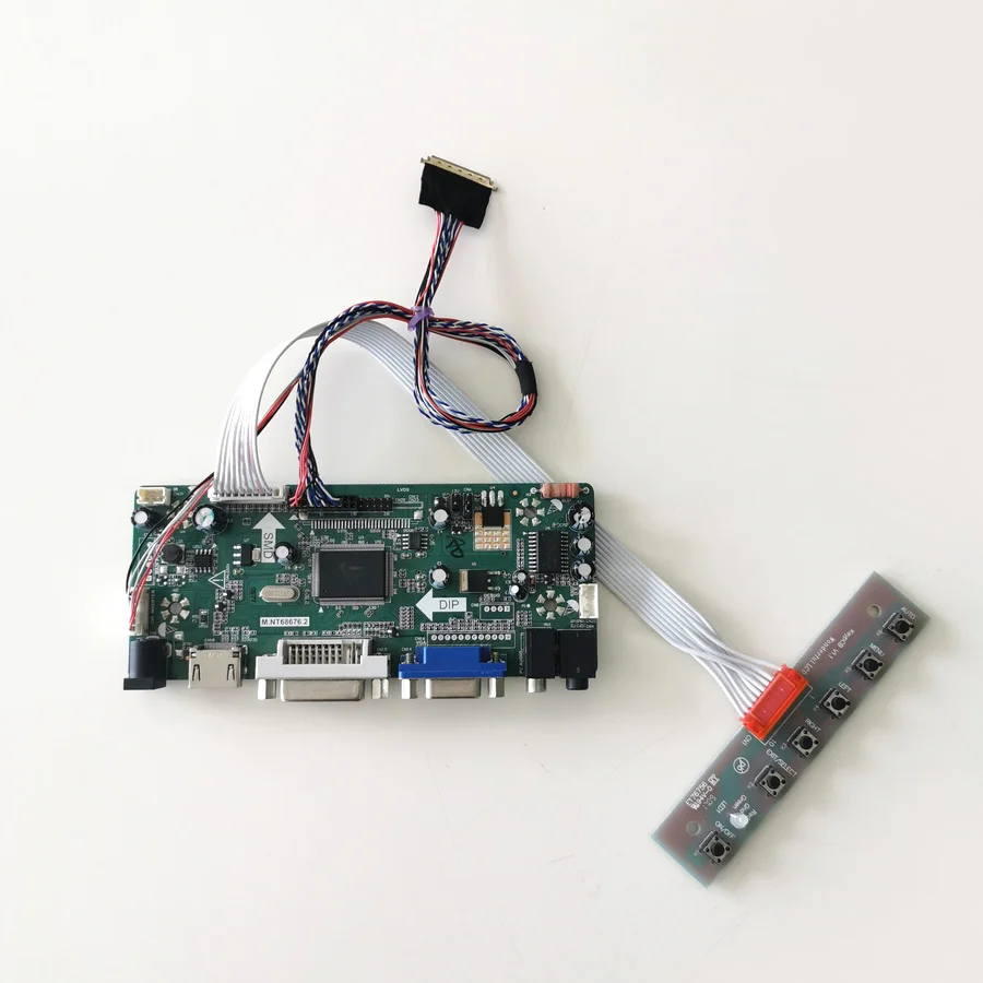 Для CLAA140WB HB140WX1 14 &quotWLED ноутбуки LVDS 40-Pin VGA + DVI ЖК-экран 1366*768 M.NT68676 контроллер карта
