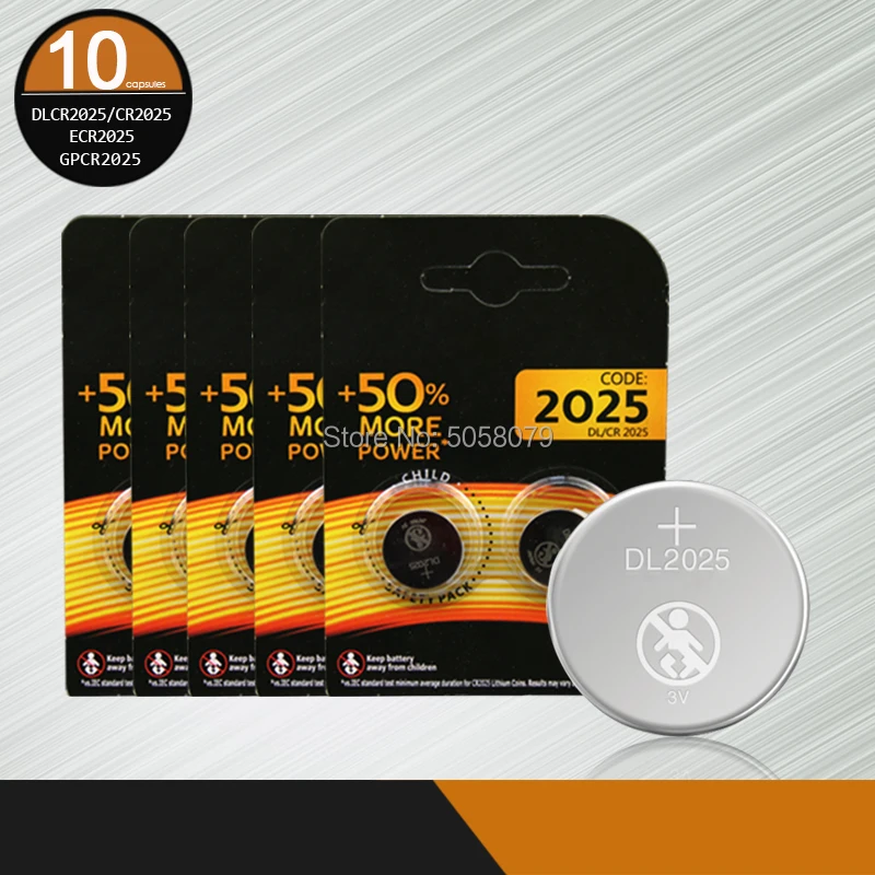 10 шт. Фирменная Новинка батарея для DURACELL DLCR2025 CR2025 ECR2025 GPCR2025 3 в кнопочная батарейка литиевая батарейка для часов автомобиля игрушка