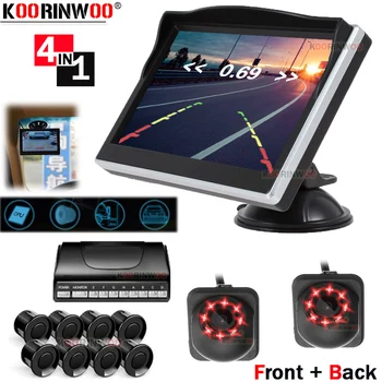 

Koorinwoo Parktronic Parkmaster Parking 8 Sensor Reverse Car Parking sensors Radar LCD Display Video Detector Parking Assistance