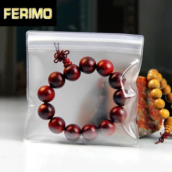 

50PCS/ Lot Anti Oxidation EVA Plastic Bag Zip Lock Small Crafts Jade Earrings Ring Packaging Bags Clear Zipper Jewelry Pouches