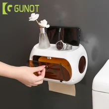 GUNOT Waterproof Toilet Paper Holder Bathroom Storage Rack Portable Tissue Box For Toilet Plastic Home Bathroom Accessories